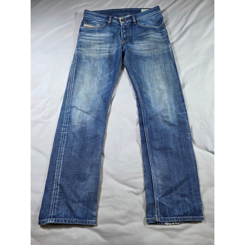 Diesel Waykee Jeans Men 29x30 (Fits 32x30) Distressed Straight Leg Button Fly
